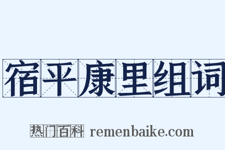 宿平康里组词是什么意思的图片
